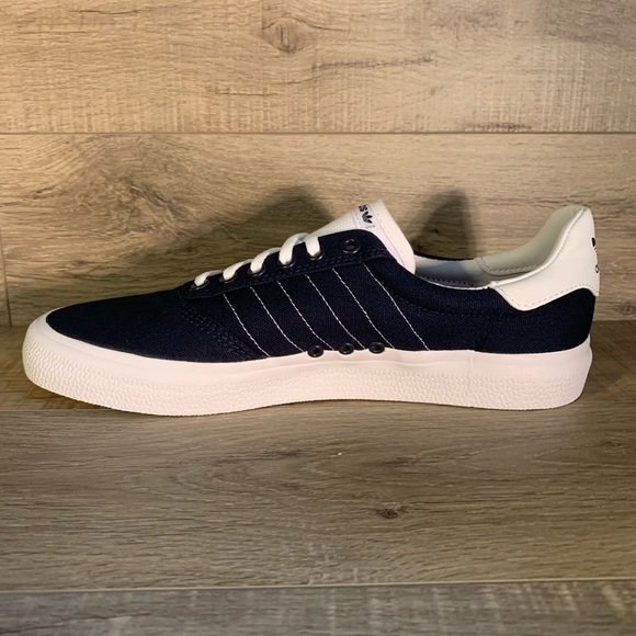 Adidas 3MC Mens Skateboarding Shoes Navy / White - Picture 3 of 4